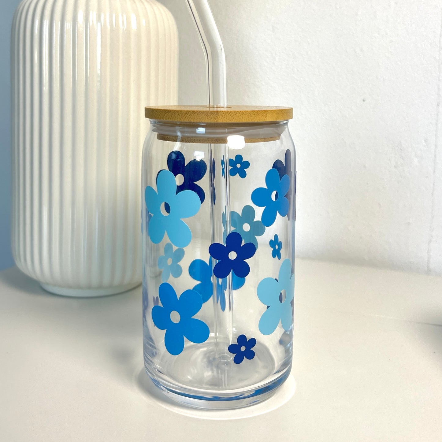 Blue Flowers | Bamboo Tumbler