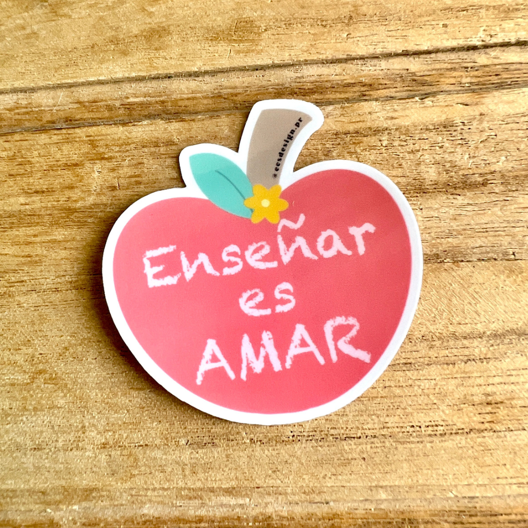 Enseñar es amar | Premium Sticker