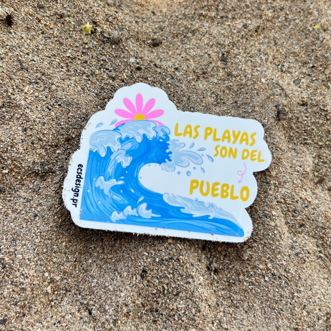 Las playas son del pueblo | Premium Sticker