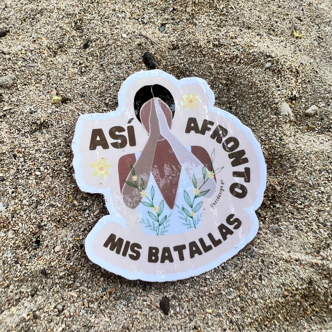Así afronto mis batallas | Premium Sticker