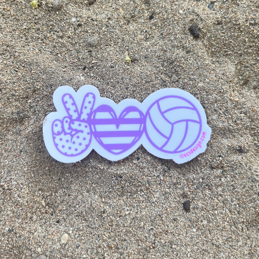Peace Love Volley | Premium Sticker