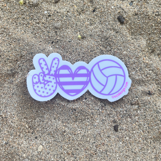 Peace Love Volley | Sticker